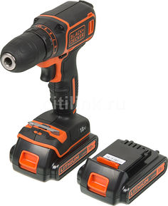 Дрель-шуруповерт BLACK &amp; DECKER BDCDC18K1B-QW, с двумя аккумуляторами