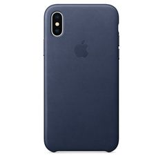 Чехол (клип-кейс) APPLE MQTC2ZM/A, для Apple iPhone X, темно-синий
