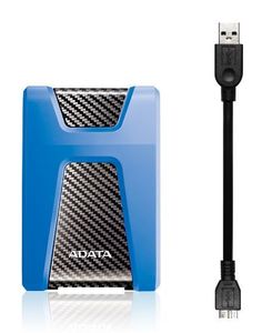 Внешний жесткий диск A-DATA DashDrive Durable HD650, 2Тб, синий [ahd650-2tu31-cbl]