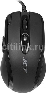 Мышь A4 XL-755BK лазерная проводная USB, черный