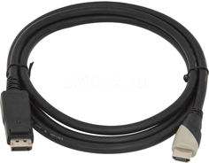 Кабель HDMI HDMI (m) - DisplayPort (m), 2м, черный Noname