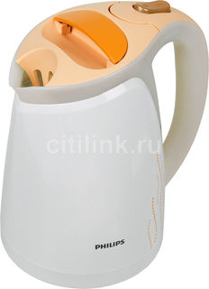 Чайник электрический PHILIPS HD4681/55, 2400Вт, белый и оранжевый