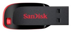 Флешка USB SANDISK Cruzer Blade 16Гб, USB2.0, черный [sdcz50-016g-b35]