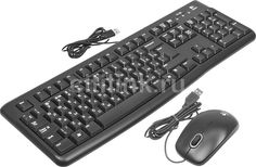 Комплект (клавиатура+мышь) LOGITECH MK120, USB, проводной, черный [920-002561]