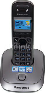 Радиотелефон PANASONIC KX-TG2511RUM, серый металлик и черный