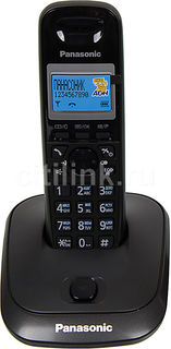Радиотелефон PANASONIC KX-TG2511RUT, темно-серый металлик и черный