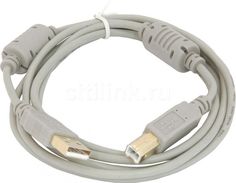 Кабель USB2.0 USB A(m) - USB B(m), ферритовый фильтр , 1.8м, серый Noname