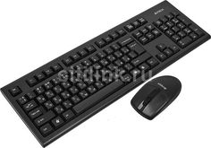 Комплект (клавиатура+мышь) A4 3100N, USB, беспроводной, черный
