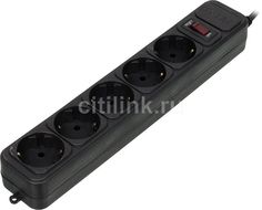 Сетевой фильтр PC PET AP01006-5-BK, 5м, черный