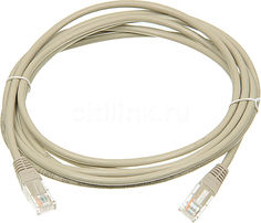 Кабель Патч-корд LANMASTER UTP, вилка RJ-45, вилка RJ-45, кат.5е, ПВХ, 3м, серый [twt-45-45-3.0-gy]