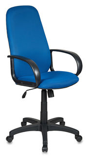 Кресло руководителя БЮРОКРАТ Ch-808AXSN, на колесиках, ткань, синий [ch-808axsn/tw-10]