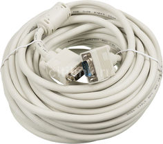 Кабель VGA DB15 (m) - DB15 (m), ферритовый фильтр , 15м, серый [cable15] Noname