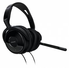 Наушники с микрофоном PHILIPS SHM6500/10, мониторы, черный