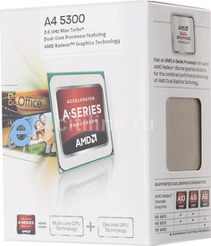 Процессор AMD A4 5300, SocketFM2 BOX [ad5300okhjbox]