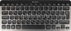 Клавиатура LOGITECH Illuminated K810, bluetooth, беспроводная, серый + черный [920-004322]