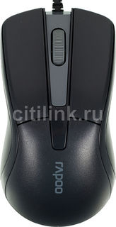 Мышь RAPOO N1162 оптическая проводная USB, черный [13701]