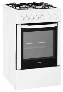 Газовая плита BEKO CSE 52110 GW, электрическая духовка, белый