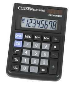 Калькулятор CITIZEN SDC-011S, 8-разрядный, черный