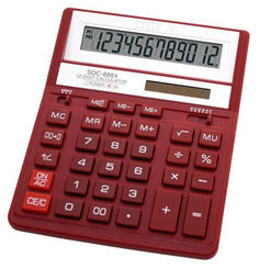 Калькулятор CITIZEN SDC-888XRD, 12-разрядный, красный