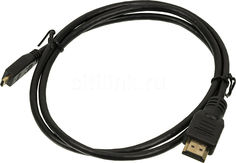 Кабель Micro HDMI (m) - HDMI (m) , ver 1.4, 1м, GOLD черный Noname