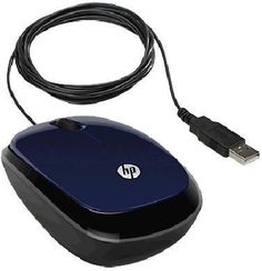 Мышь HP X1200 оптическая проводная USB, синий [h6f00aa]