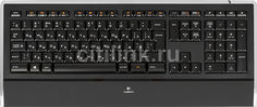 Клавиатура LOGITECH K740, USB, c подставкой для запястий, черный [920-005695]