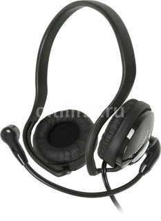 Наушники с микрофоном PLANTRONICS A345, 37855-02, накладные, черный