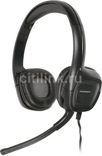 Наушники с микрофоном PLANTRONICS A355, 79730-05, мониторы, черный / серый