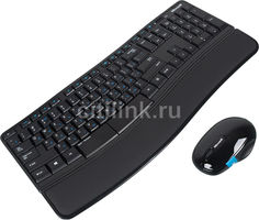Комплект (клавиатура+мышь) MICROSOFT L3V-00017, USB, беспроводной, черный