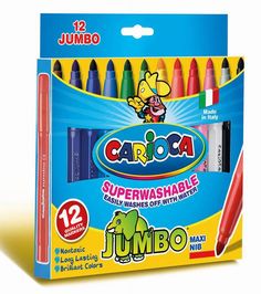 Фломастеры Universal CARIOCA JUMBO 40569 12цв. коробка с европодвесом