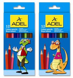 Карандаши цветные Adel Colour 211-2315-007 шестигран. 3мм 12цв. 2 дизайна упаковки коробка/европод. Адель