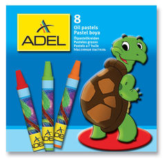 Масляная пастель Adel Colour 228-0811-000 круглые 8цв.д.10мм картон.кор. Адель