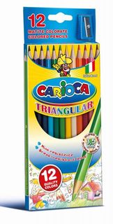 Карандаши цветные Carioca Triangular 42515 трехгран. 12цв. коробка/европод.