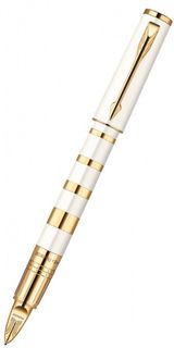 Ручка 5й пишущий узел Parker Ingenuity S F503 Ring (1858536) корпус:Pearl Metal GT F черные чернила