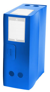 Короб архивный вырубная застежка Бюрократ -BA120BLUE пластик 1мм корешок 120мм 330х245мм синий