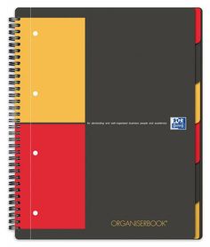 Тетрадь Oxford International ORGANIZERBOOK A4+ PP 80л клетка папка с 3 клапанами спираль двойная чер [100102777]