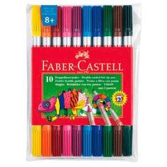 Фломастер Faber-Castell Eberhard Faber 151110 двухсторонний 10цв. футляр