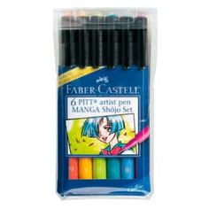 Набор ручек капиллярных Faber-Castell Manga (167130) 6цв. набор цветов футляр
