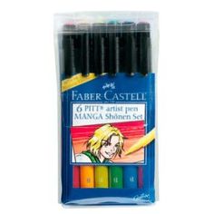 Набор ручек капиллярных Faber-Castell Manga (167131) 6цв. набор цветов футляр