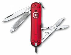 Складной нож VICTORINOX Signature, 7 функций, 58мм, красный полупрозрачный [0.6225.t]