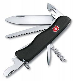 Складной нож VICTORINOX Forester, 12 функций, 111мм, черный [0.8363.3]