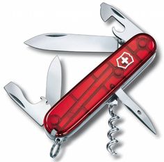 Складной нож VICTORINOX Spartan, 12 функций, 91мм, красный полупрозрачный [1.3603.t]