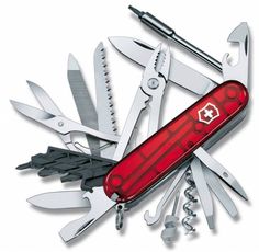 Складной нож VICTORINOX CyberTool L, 39 функций, 91мм, красный полупрозрачный [1.7775.t]