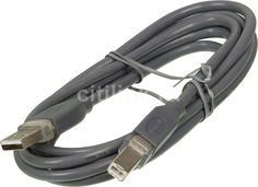 Кабель USB2.0 HAMA H-45021, USB A(m) - USB B(m), круглое, 1.8м, серый [00045021]