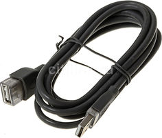 Кабель-удлинитель USB2.0 HAMA USB A(m) (прямой) - USB A(f) (прямой), 1.8м, серый [00045027]