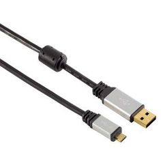 Кабель Hama H-53748 00053748 microUSB B (m) USB A(m) 1.8м феррит.кольца черный