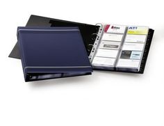 Визитница DURABLE Visifix 2388-07 A4 переносная, для 400 визиток, темно-синий