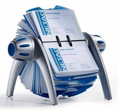 Визитница DURABLE Visifix 2417-23 настольная, вращающаяся, для 400 визиток, серебристый