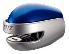 Степлер мини Esselte -L5513/33 Leitz Allura N10 (10листов) голубой/серебристый 55скоб металл/пластик