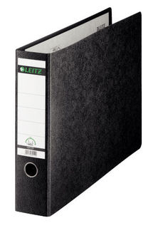 Папка-регистратор Esselte Leitz 10730000 A3 75мм картон черный мрамор